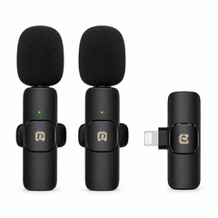 Micrófono de Solapa Inalámbrico F18 – Doble Micrófono USB-C y Lightning