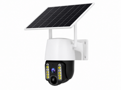 Cámara Solar IP WiFi PTZ 1080P V380 para Exterior con Panel Solar