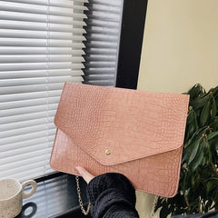 Bolso de Noche con Patrón de Cocodrilo