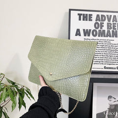 Bolso de Noche con Patrón de Cocodrilo