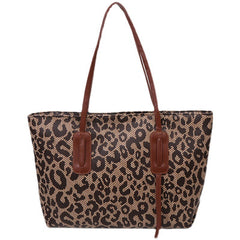 Bolso de Hombro con Estampado de Leopardo