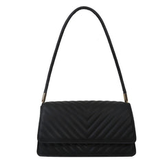 Bolso de hombro con patron de rayas cruzadas