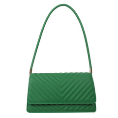 Bolso de hombro con patron de rayas cruzadas