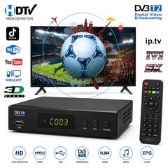 Receptor Digital HDTV DVB-T2 con WiFi, USB, Miracast y Control Remoto