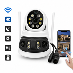 Cámara de Seguridad WiFi PTZ 2 en 1 con Doble Lente y Visión Nocturna