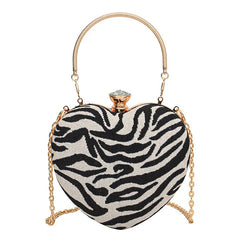 Bolso de Mano Corazón Animal Print