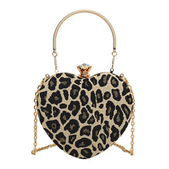 Bolso de Mano Corazón Animal Print