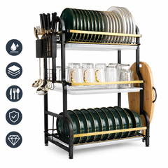 Organizador de Cocina Multifuncional 3 Niveles para Sobre Fregadero