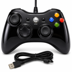 Control Gamer USB para PC con Doble Joystick y Vibración