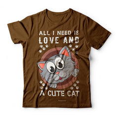 Camiseta All I need is love and a cute cat