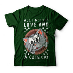 Camiseta All I need is love and a cute cat