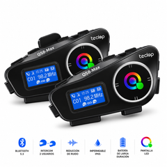 Intercomunicador Teclop Q58-Max Bluetooth  X2 con Pantalla LED