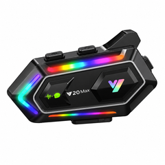 Intercomunicador Bluetooth V20 Max para Casco de Moto con RGB