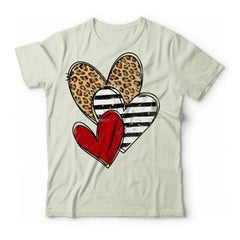 Camisetas corazones animal print