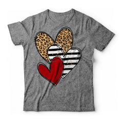 Camisetas corazones animal print