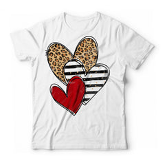 Camisetas corazones animal print