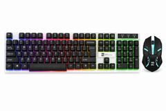 Combo Gaming R8 1909 Teclado y Mouse con Iluminación Arcoíris