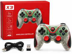 Control Gamer Inalámbrico X3 Transparente