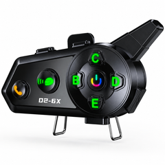 Intercomunicador Bluetooth para Moto D2-6X – Hasta 6 Dispositivos